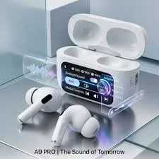 A9 Pro Wireless Earbuds White Bluetooth 5.3 HD Stereo Sound TWS